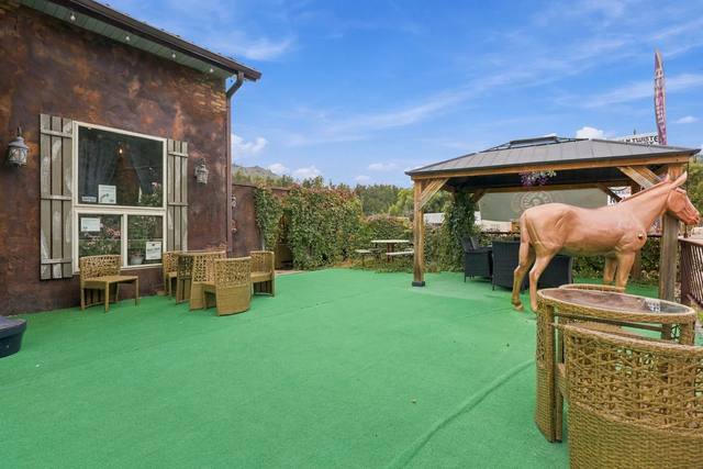 Side patio and gazebo