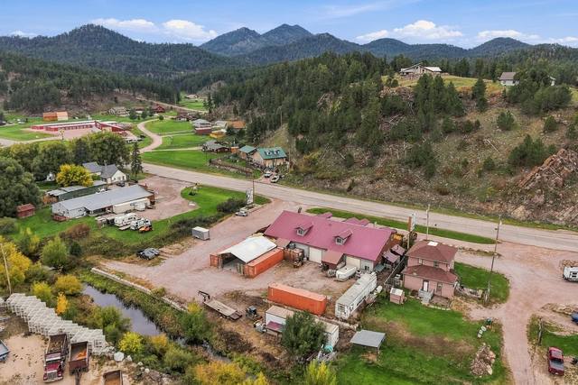 Aerial over Spring Creek and the back lot
